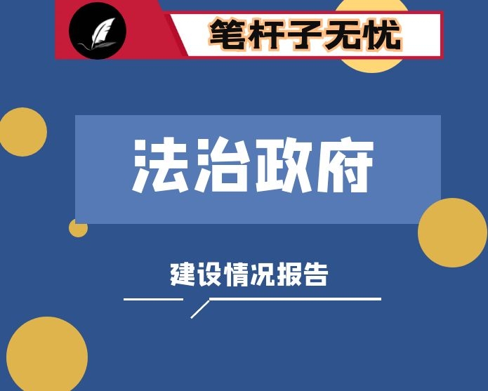 推进法治政府建设的情况报告