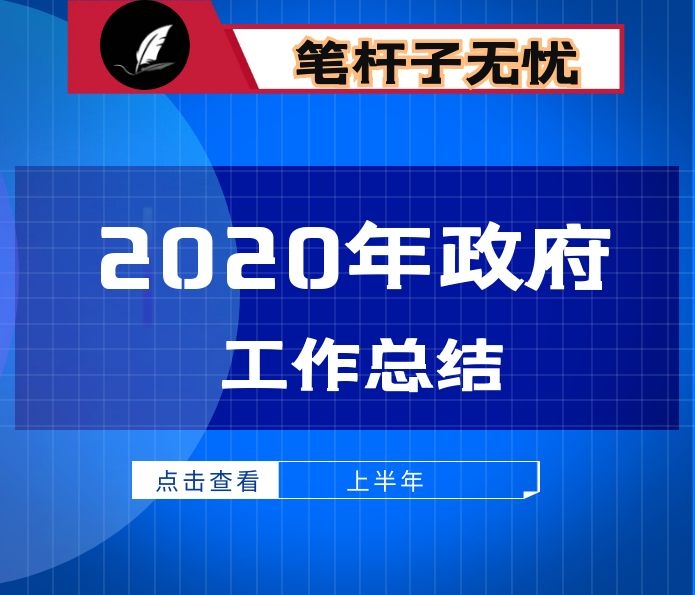 2020年上半年政府工作总结