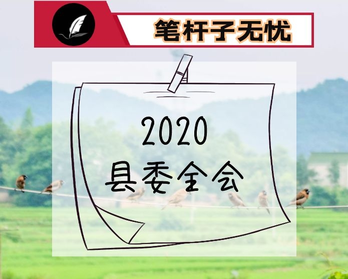 在2020年第二次县委全会上的讲话