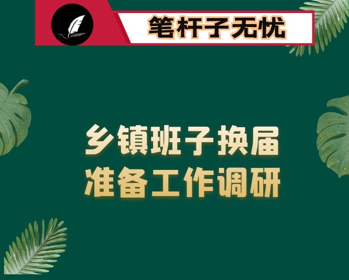 乡镇领导班子换届准备工作调研报告