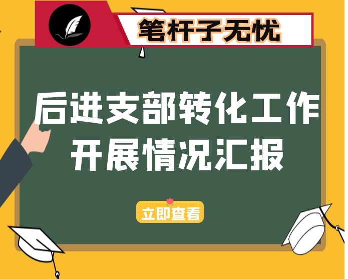 县领导关于入村指导某村后进支部转化工作开展情况汇报