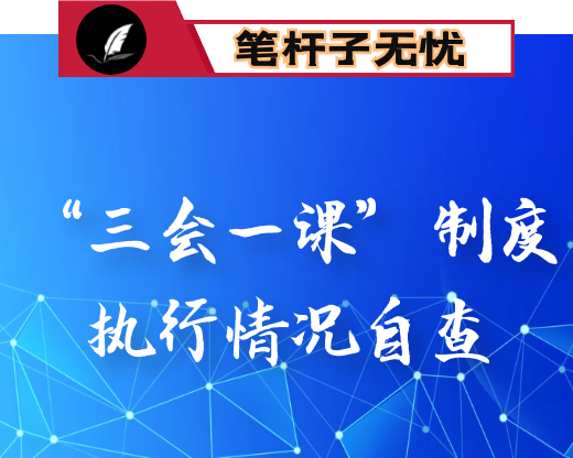 “三会一课”制度执行情况自查报告