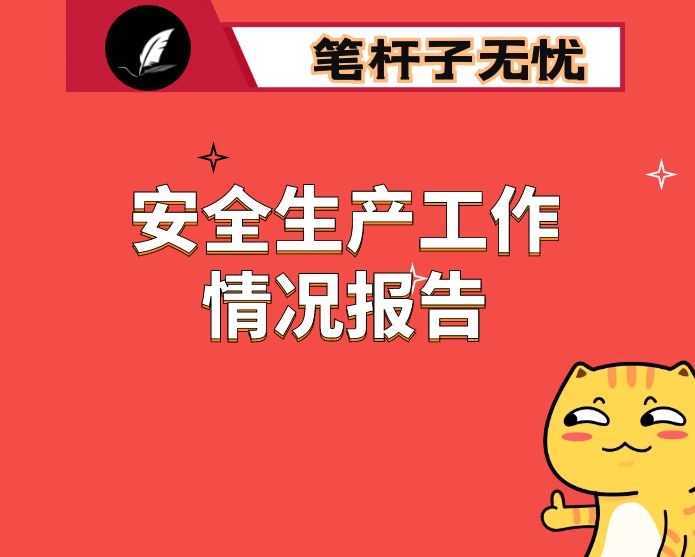 县安全生产工作情况报告