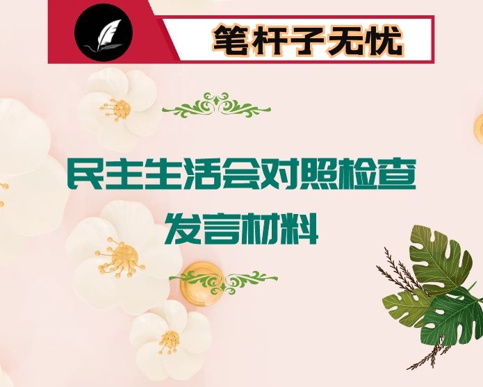 某局副局长2020年度民主生活会对照检查发言材料