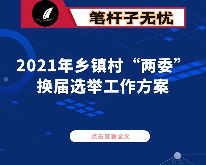 2021年乡镇村“两委”换届选举工作方案