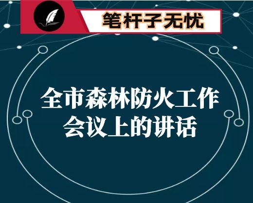 在全市森林防火工作会议上的讲话