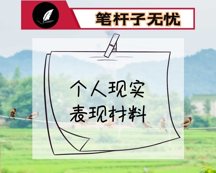 个人现实表现材料