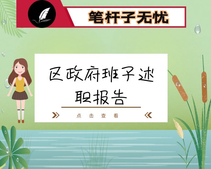 区政府班子述职报告