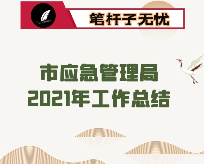市应急管理局2021年度工作情况汇报