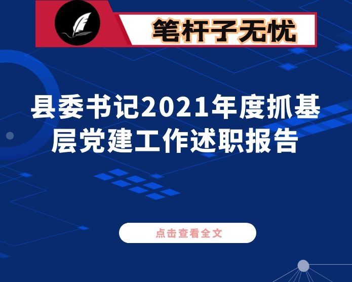 县委书记2021年度抓基层党建工作述职报告