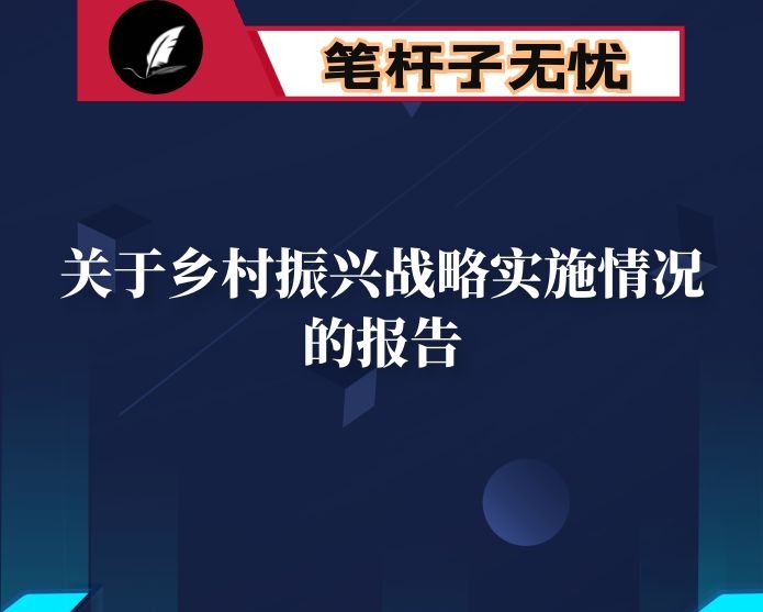 关于乡村振兴战略实施情况的报告（区县）