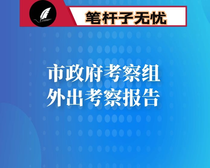 市政府考察组外出考察报告