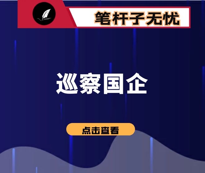 巡察监督国有企业重点内容